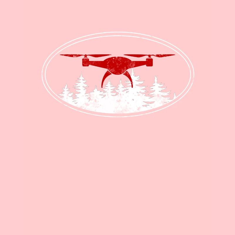 Drone drone logo with forest vintage we