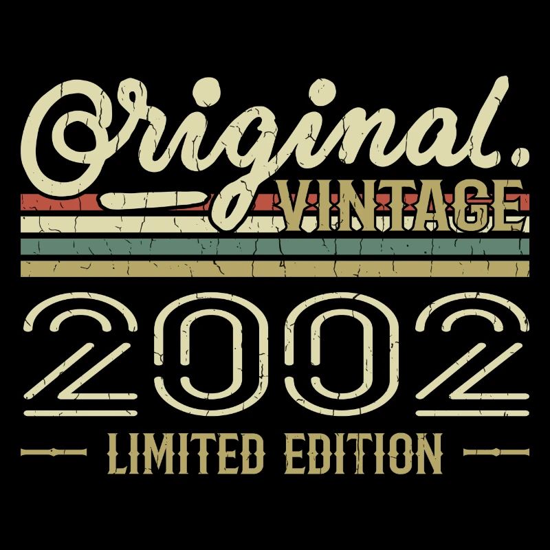 2002 Anniversaire Rétro 2002 Original 2002 Vintage