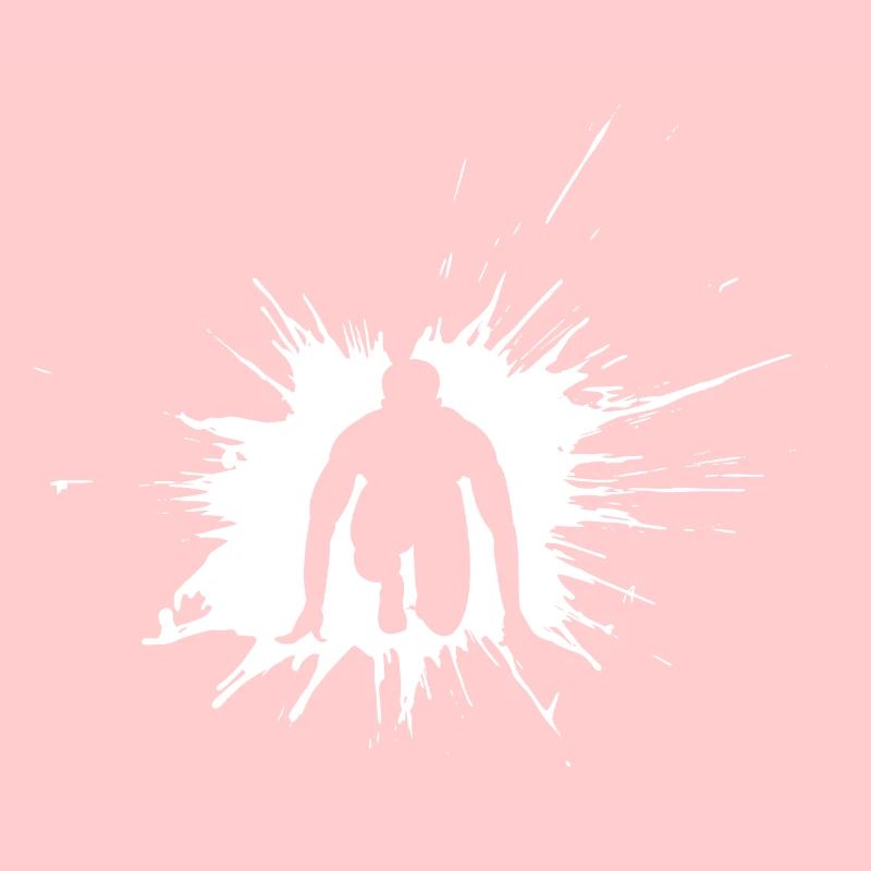 Blob de couleur en cours d'exécution blanc