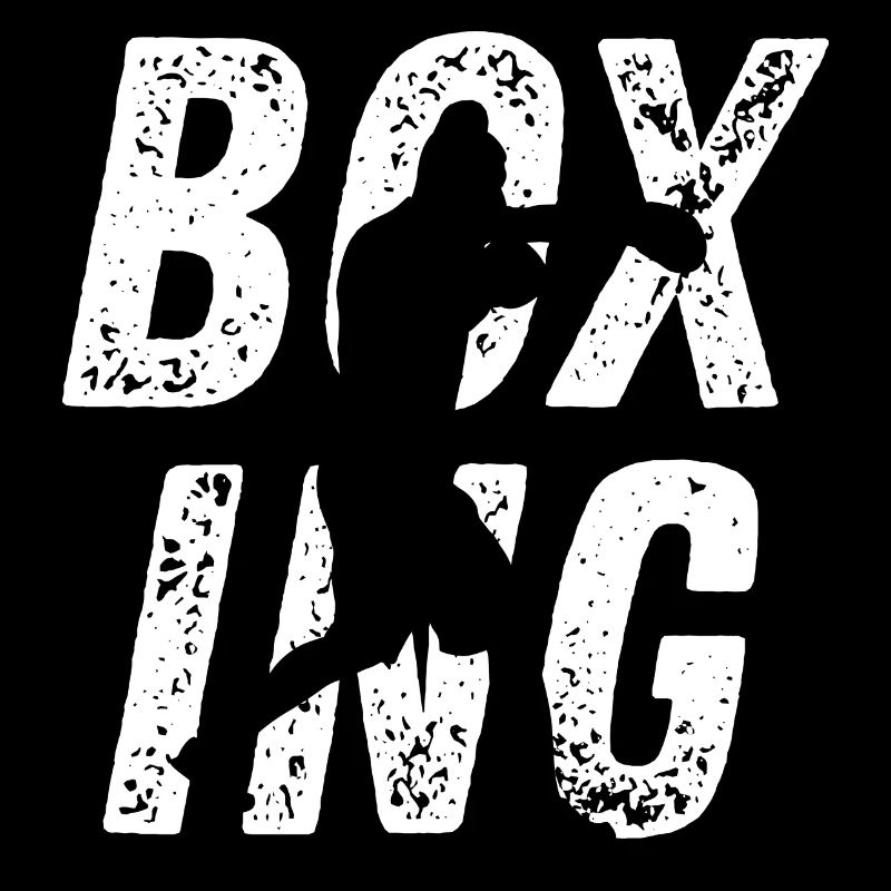 Boxing Match Typography Punch Boxer Fighter