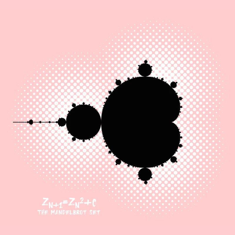 Fractal The Mandelbrot Set Math Formula on White