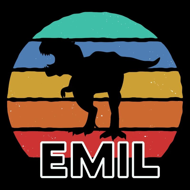 EMIL - Beau prénom de garçon avec dinosaure