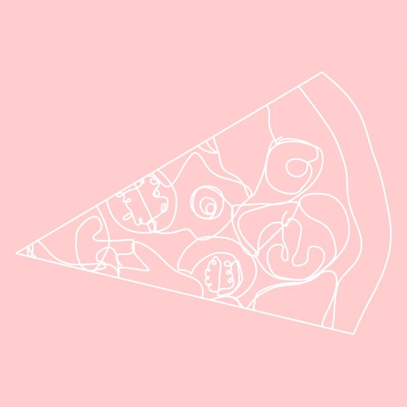 Dessin au trait à points de pizza