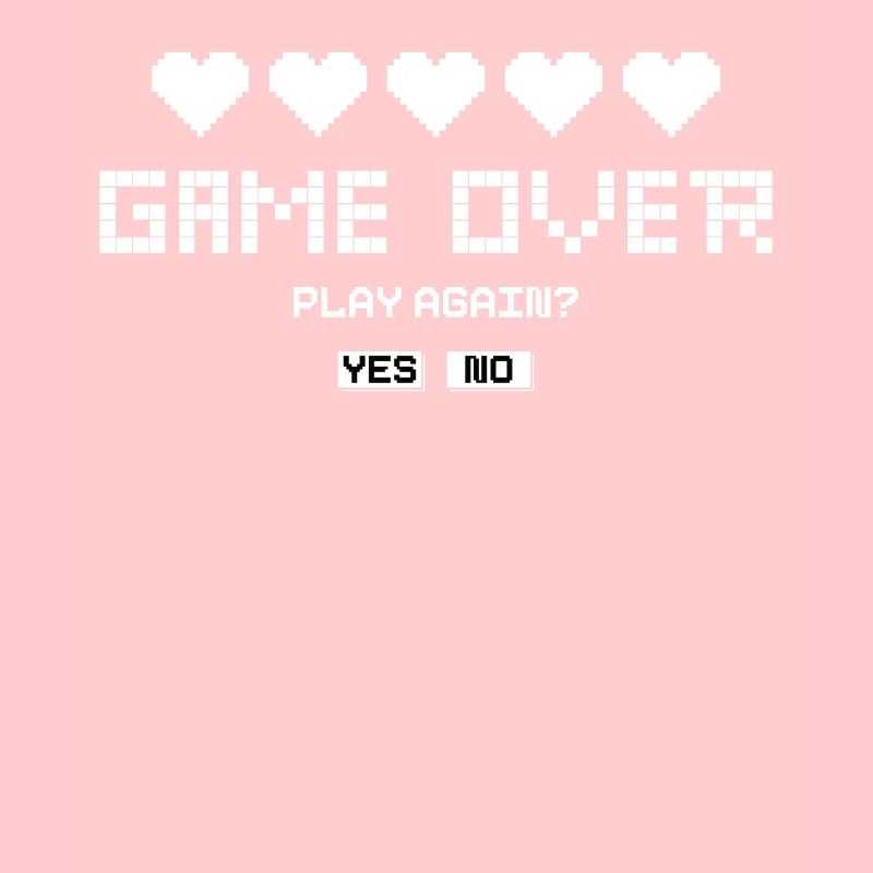 Game Over Lettrage Rétro