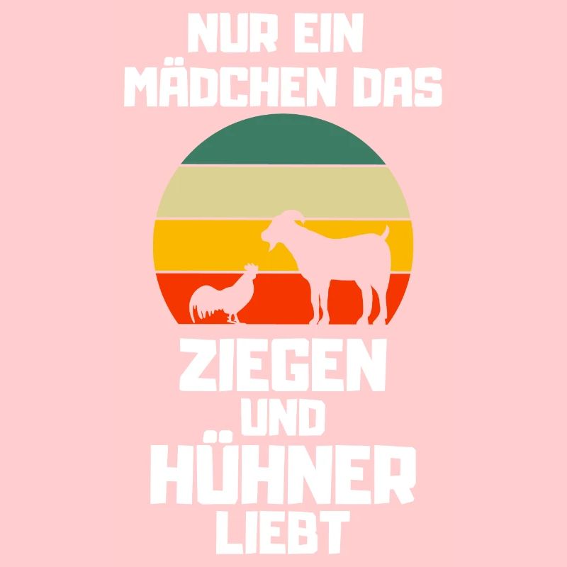 Retro Ziegen Hühner Mädchen
