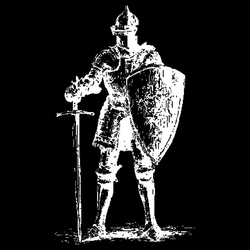 Ritter-Wächter mit Schwert und Schild