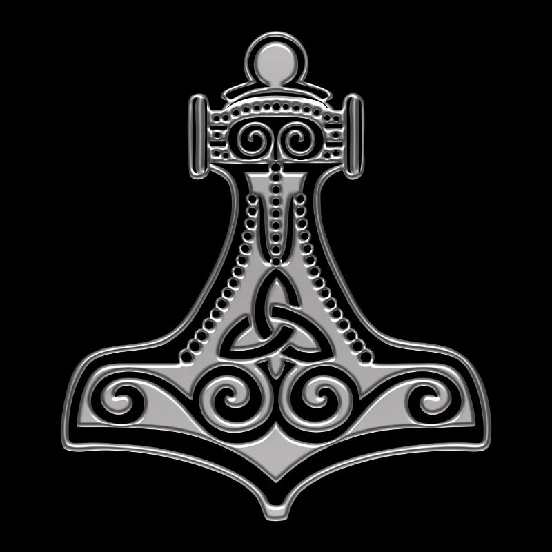 Mjollnir - Marteau de Thor avec double spirale et