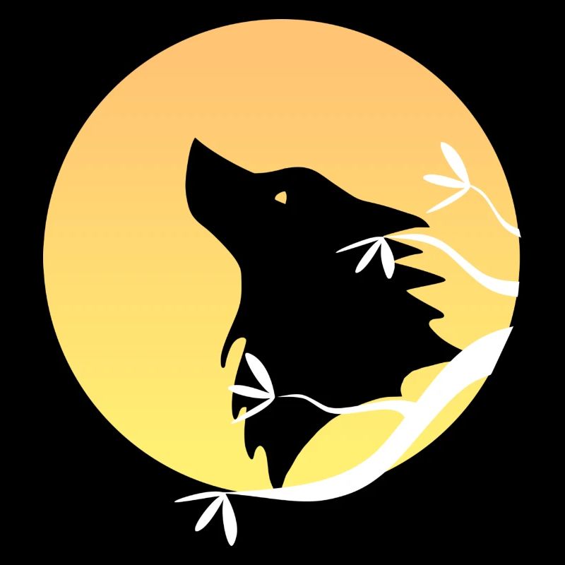 Wolf silhouette