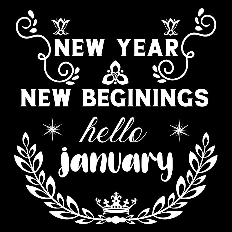 new year new begining hello january