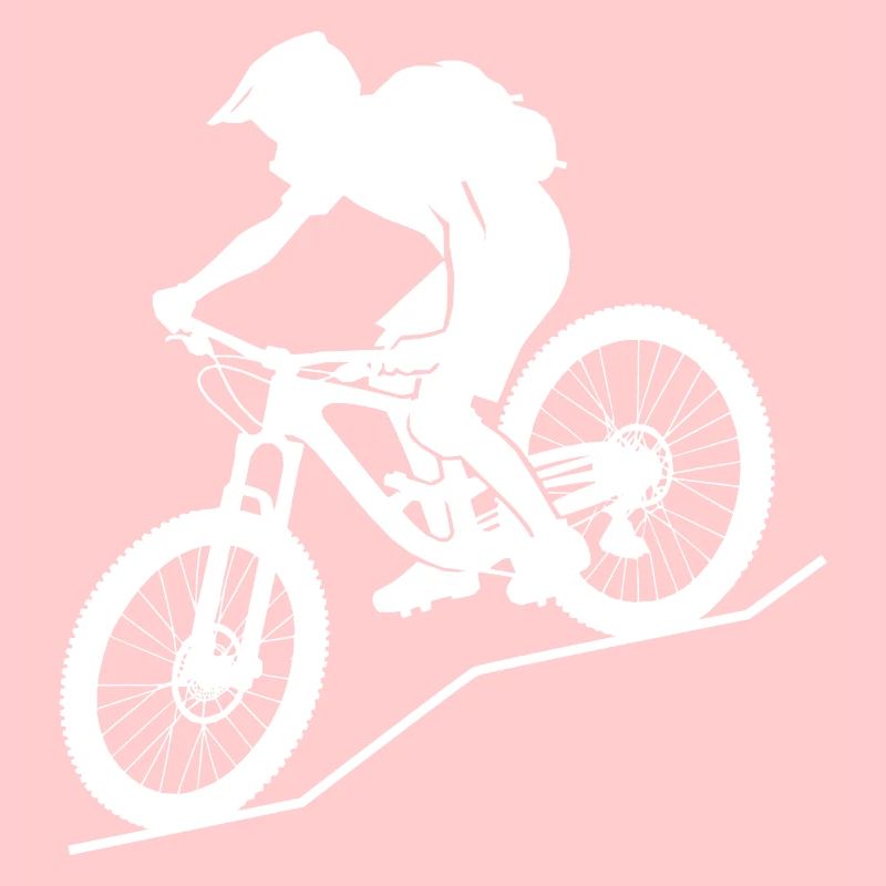 Dynamischer Mountainbiker