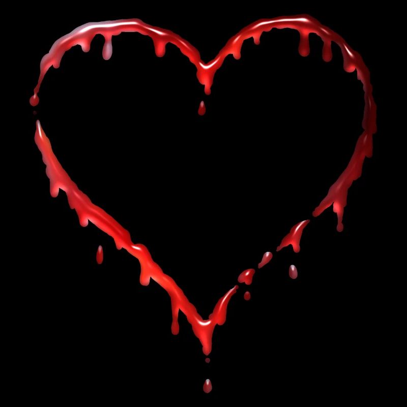 Forma de corazón sangriento