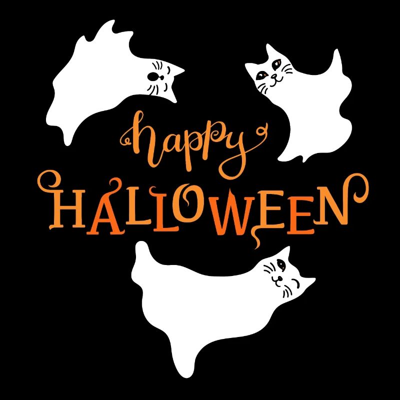 happy halloween ghost kitten