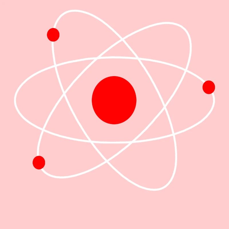 Atom drawing cartoon atomic model