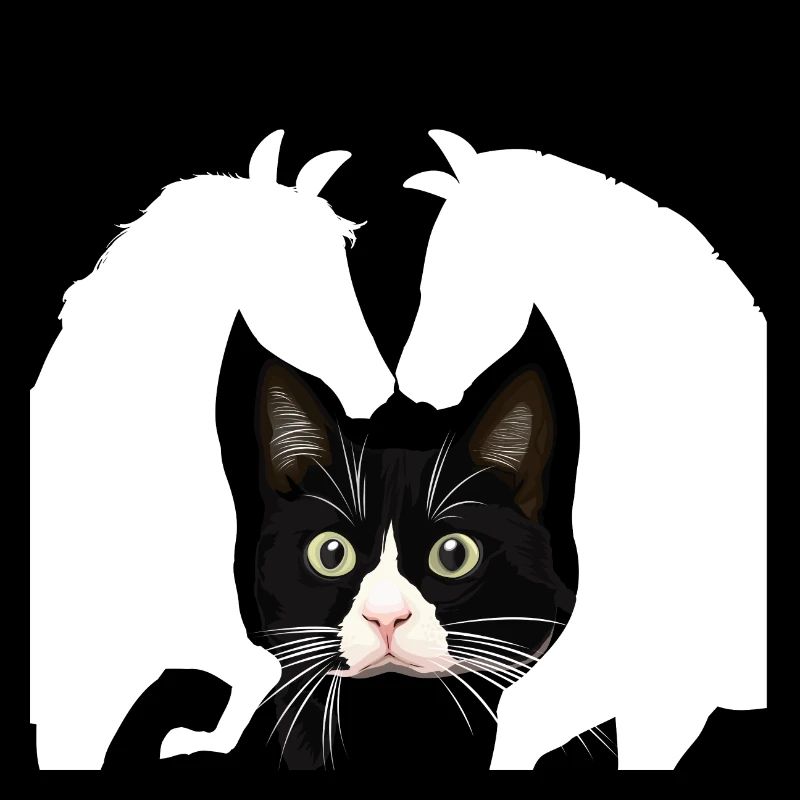 Chat de chat et de cheval cadeau
