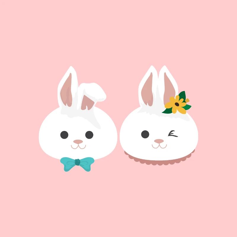 Rabbit Mrs. Hare and Mr. Hare gift idea