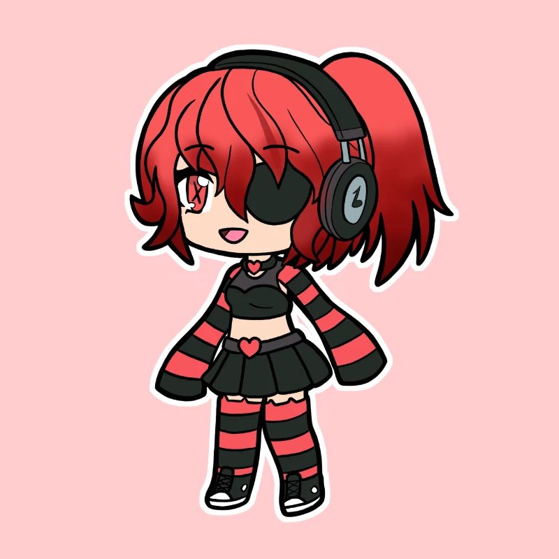 Enfant Emo Pirate Rouge