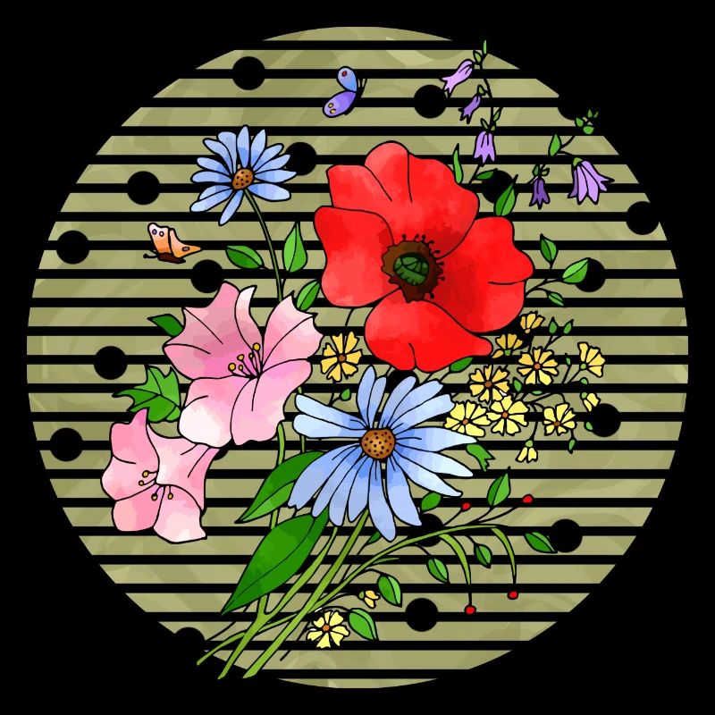 Fleurs colorées