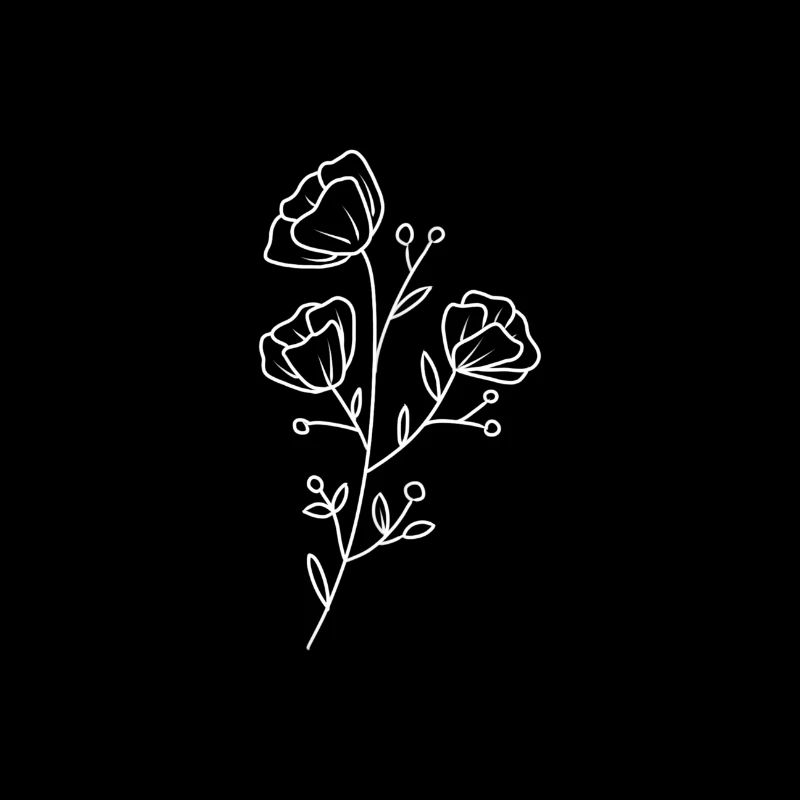 Fleur linéaire simple fleur