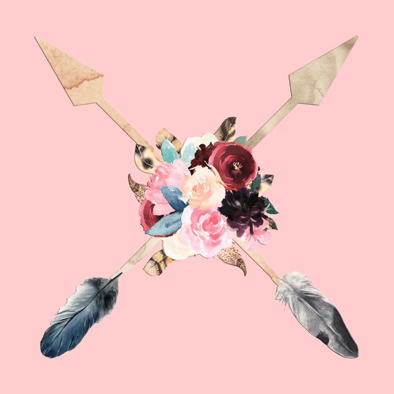 Boho Arrows Feathers Flowers customizable