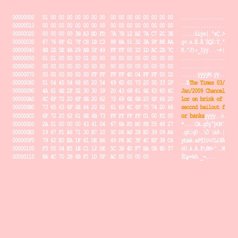 Bitcoin Block 0 Code