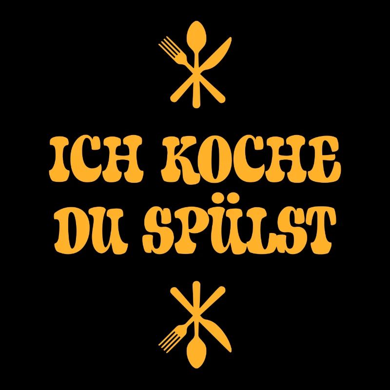 Ich koche du spülst Chef Kochen Spruch Geschenk