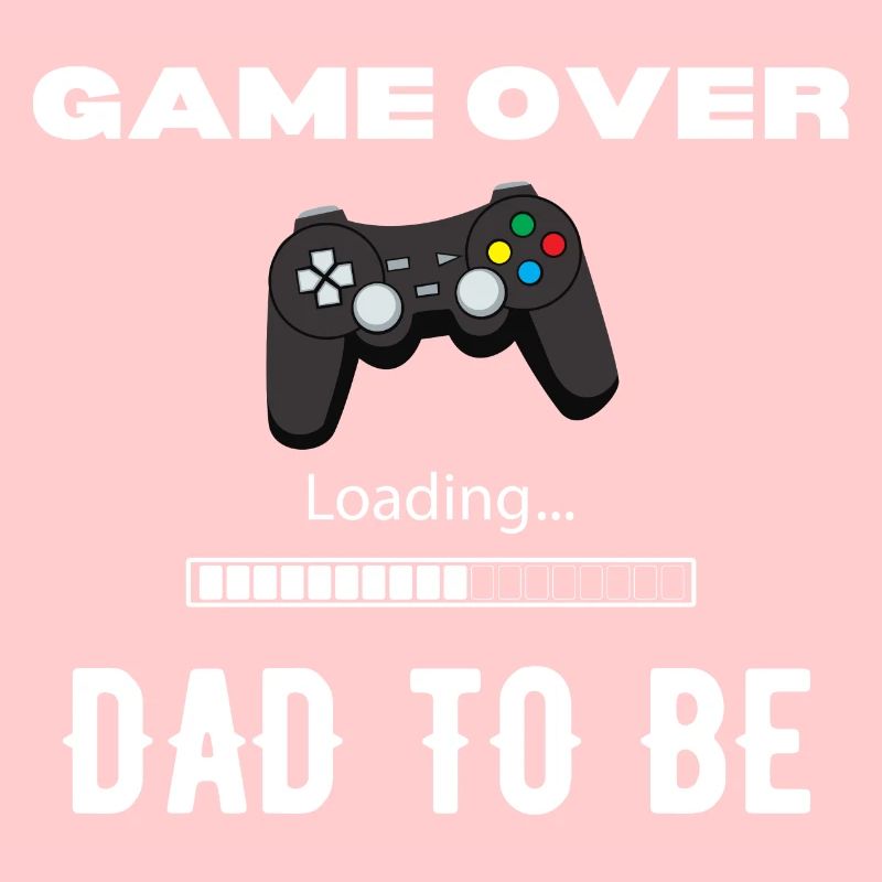 Game Over Dad To Be Controller White