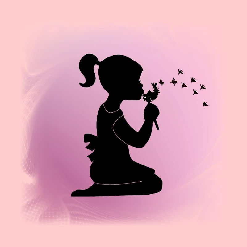 Mädchen mit Pusteblume
