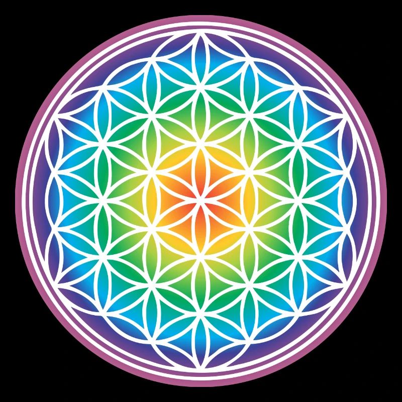 Blume des Lebens Regenbogen Geschenkidee 005-038