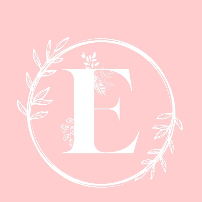 Lettre E Florale