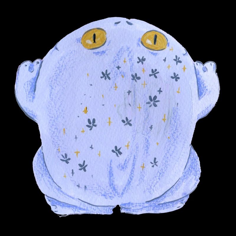 Frog toad in pastel