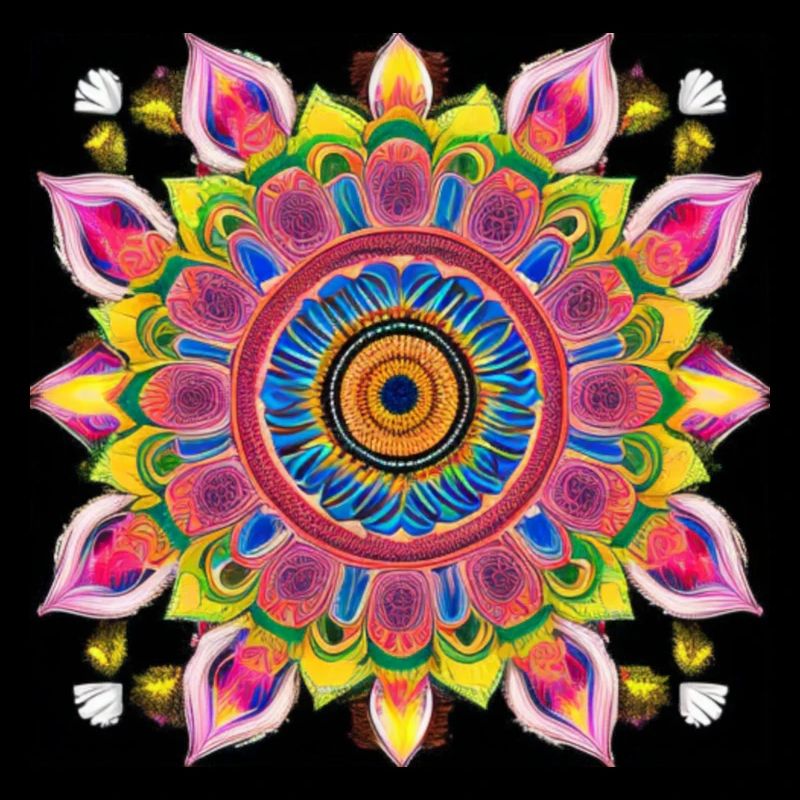 Botanical Mandala Ölgemälde