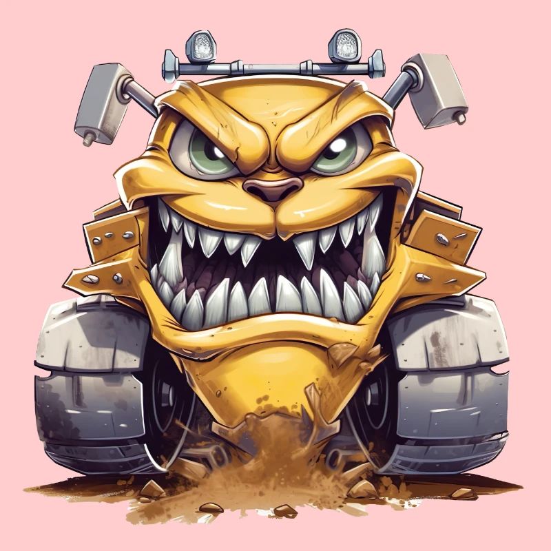 Aggressive construction machine shows its teeth