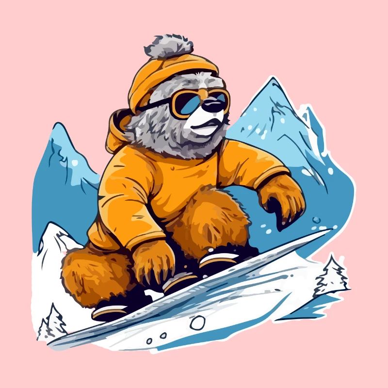 Kiki snowboarding