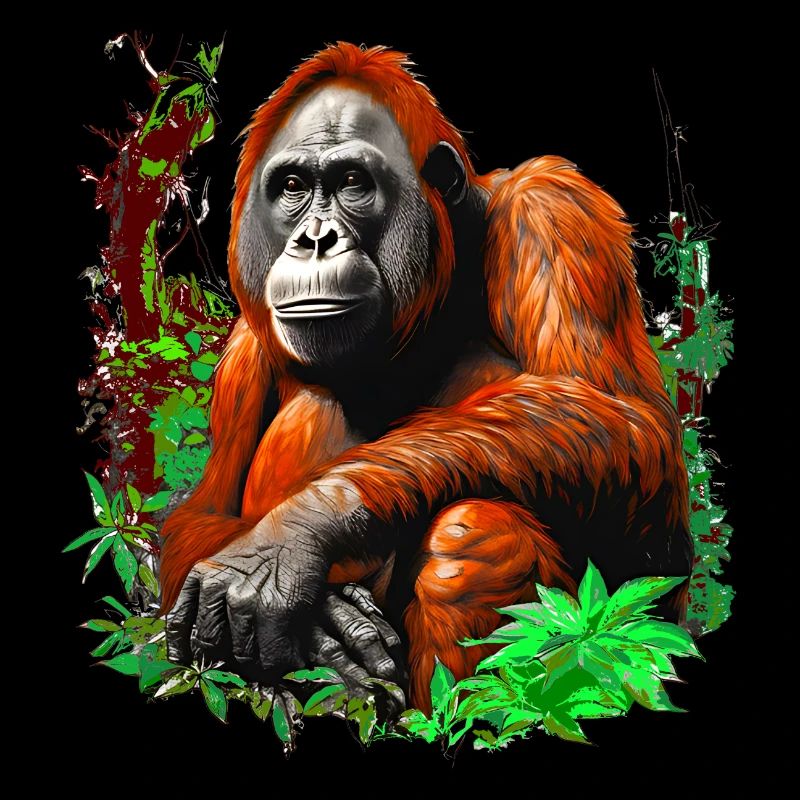 Orangutans can be happy or angry