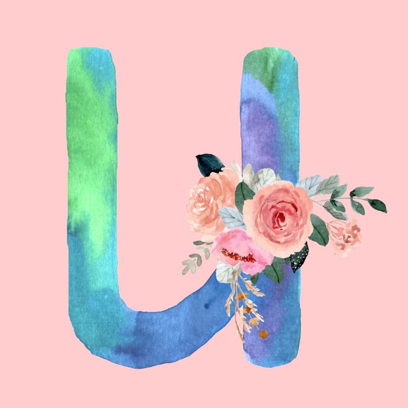 Buchstabe u Aquarell