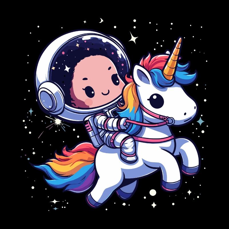 Chibi Astronaut und Einhorn