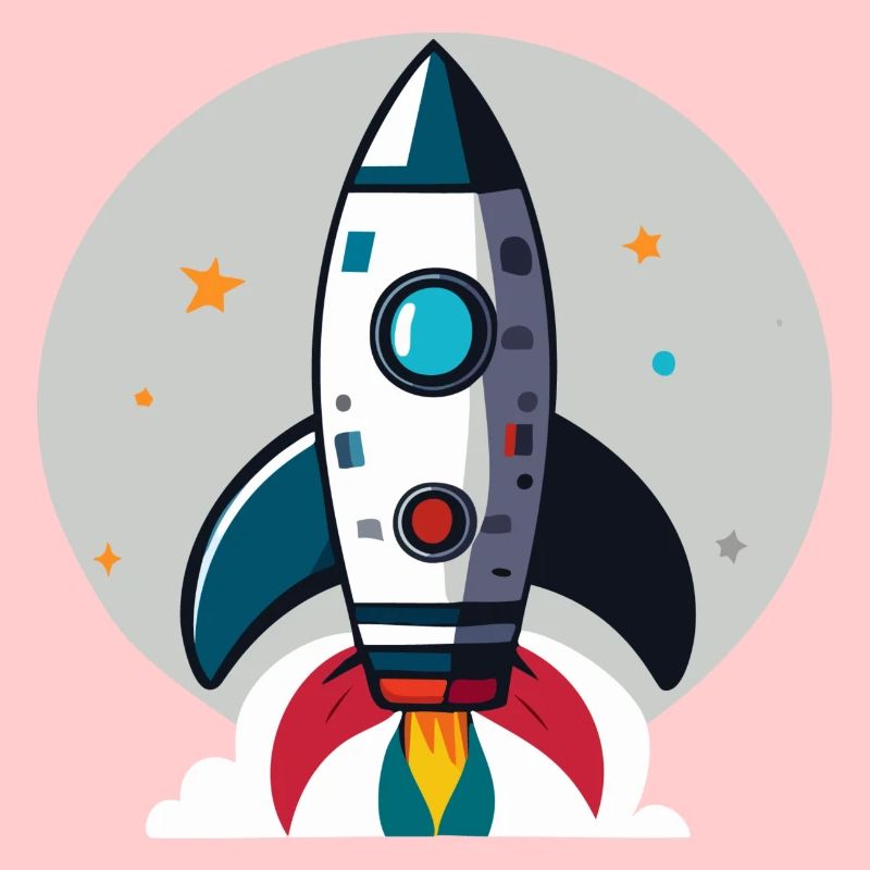 Illustration einer Rakete