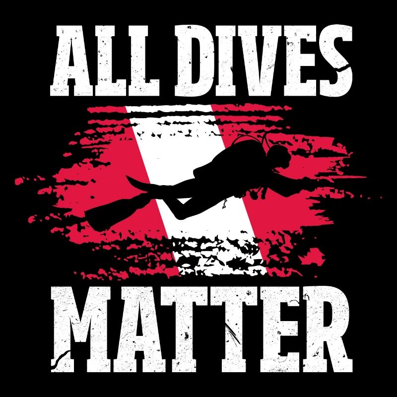 Toutes les plongées comptent Drapeau de plongée rouge blanc Scube Diver