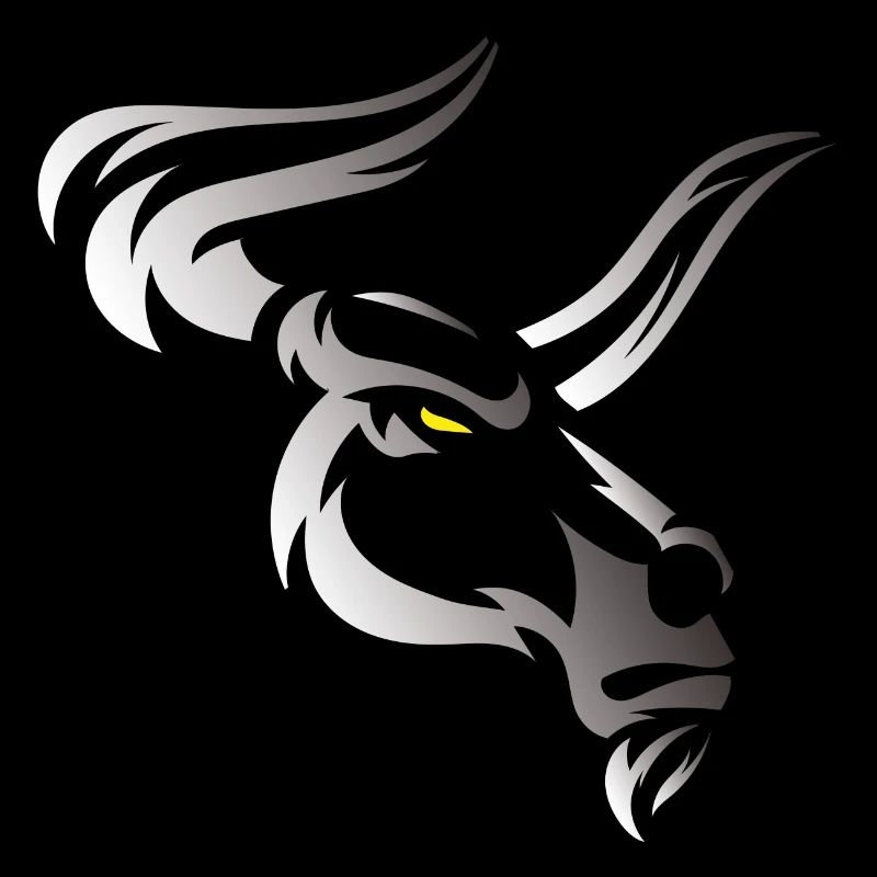 Stier Stierkopf Kopf Logo Steak Beast Gym Horn
