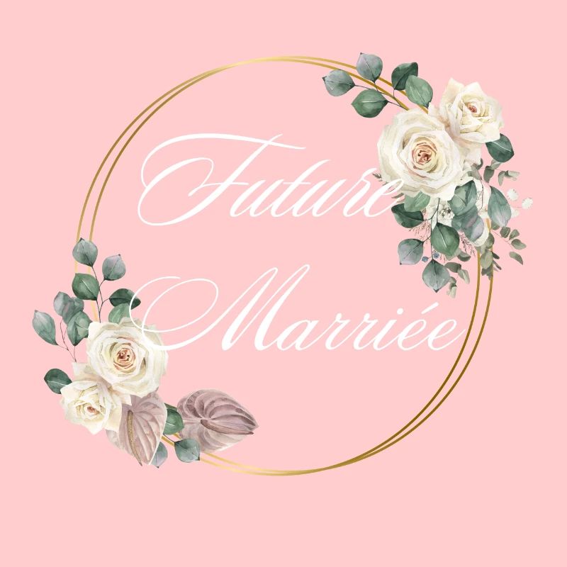 Future mariée fleurs blanches -tshirt assorti