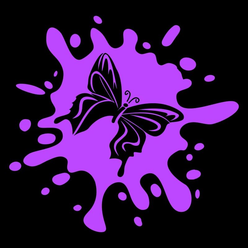 Papillon éclaboussure de couleur