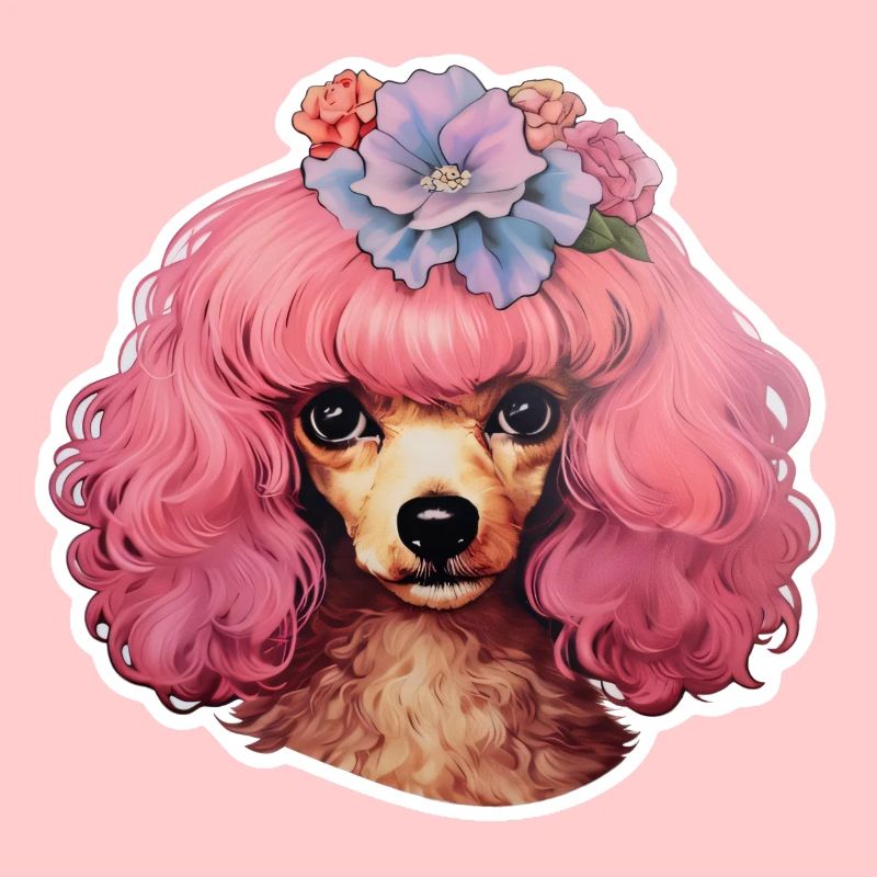 Caniche décoré