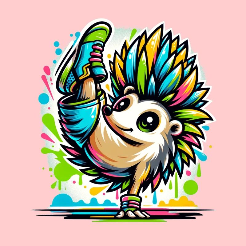 Hérisson Cool Breakdance Danse