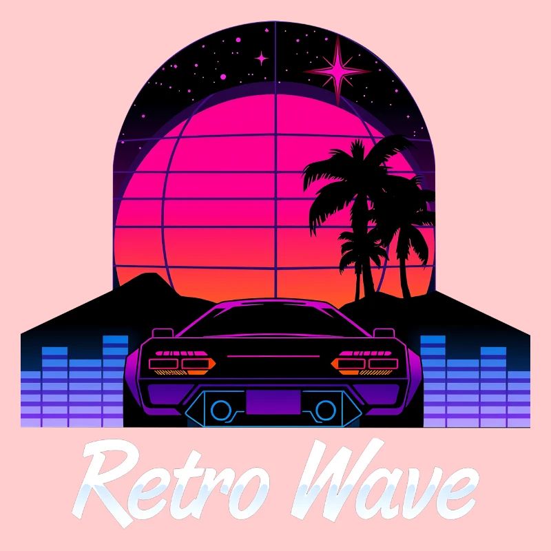 “Retro Wave” Synthwave desing