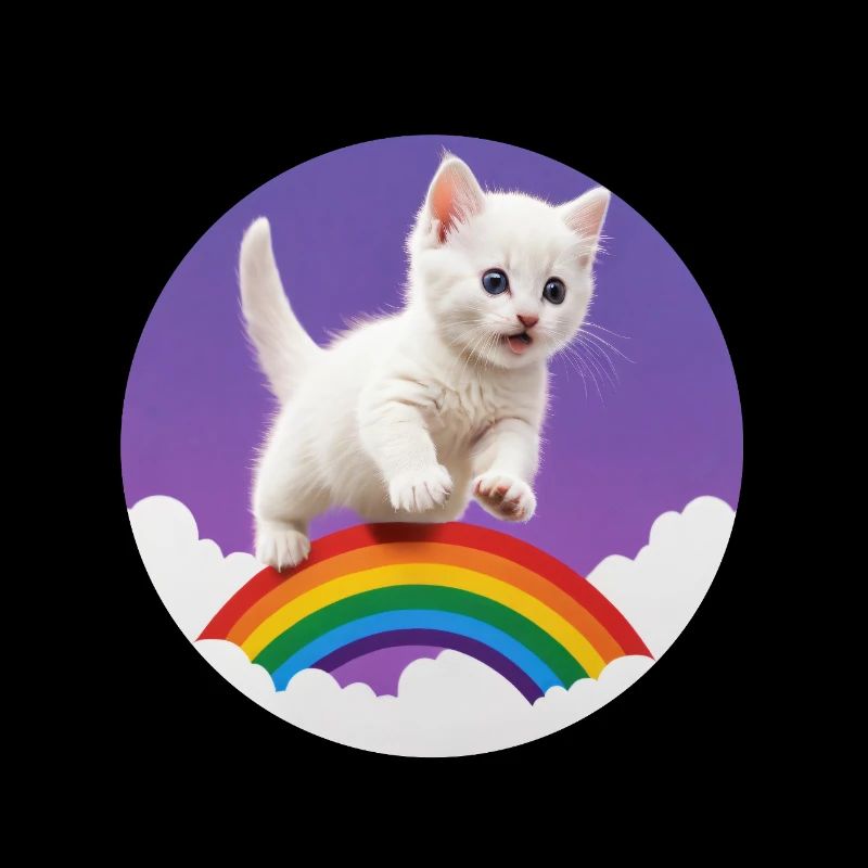Chaton Blanc Arc-en-ciel 2