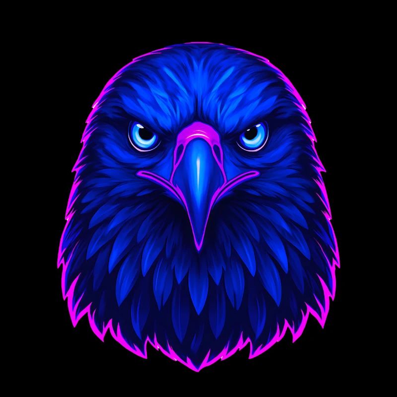 Blue Eagle Neon Art