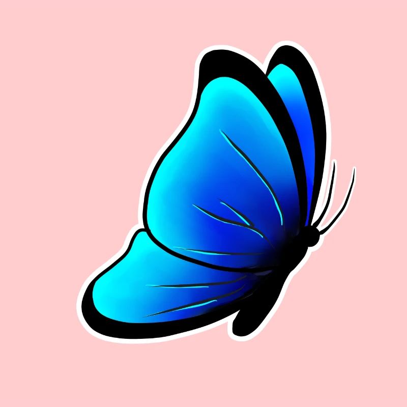 Papillon bleu