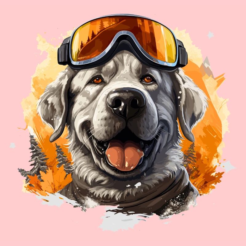 Kangal Ski Elegance: Vector Winter Warrior Tee