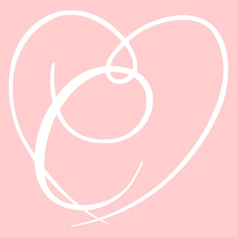 Letter C Calligraphy Heart