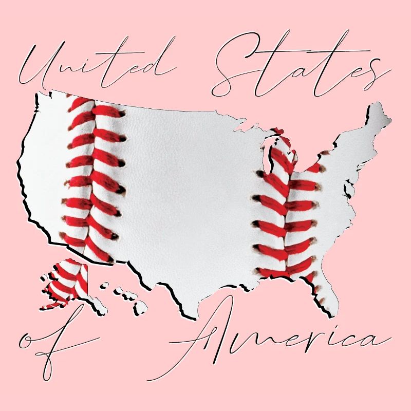 USA | echter Baseball | Landkarte Script